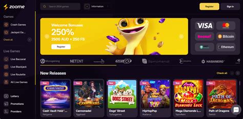 Zoome Online Casino Australia: Bonuses up to 2500 AUD + 25 FS